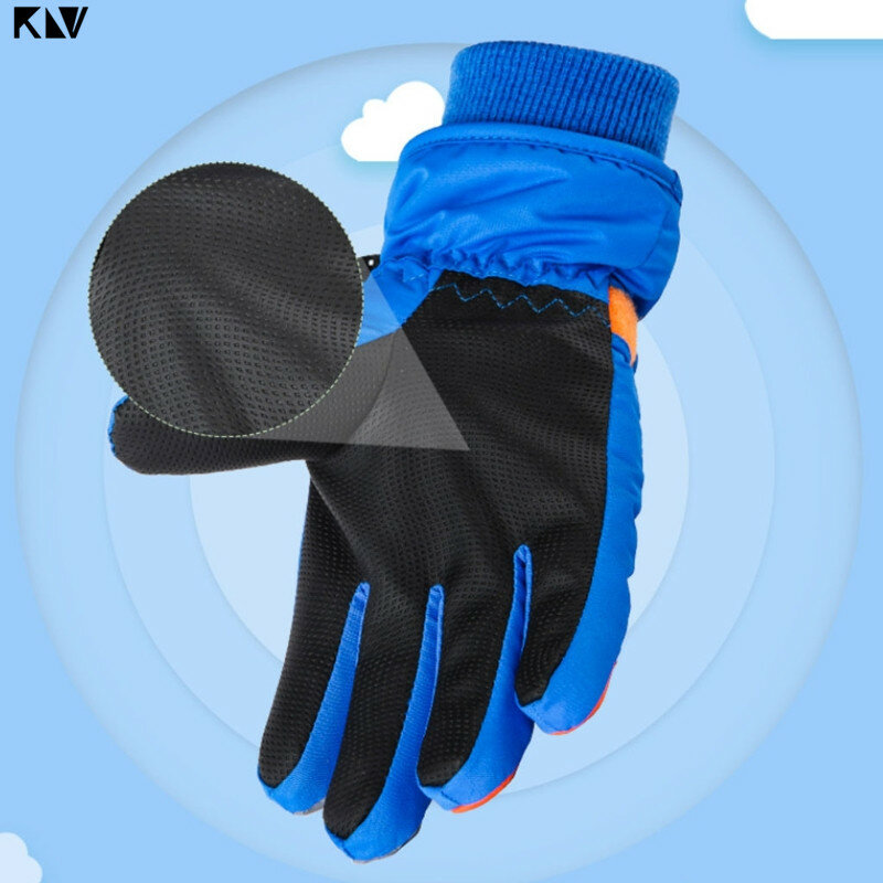 KLV 2020 Boys Girls Kids Gloves Outdoor Warm Children's Mittens Winter Waterproof Windproof Thick Ski Gloves Cartoon Baby Gloves