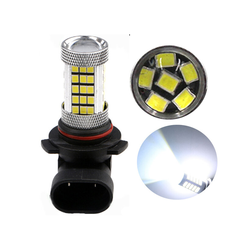 Lámpara antiniebla súper brillante para coche, bombilla LED de circulación diurna HB3 9005 HB4 9006, DRL, blanco, cc 12V, 2835 66SMD, 2 uds.