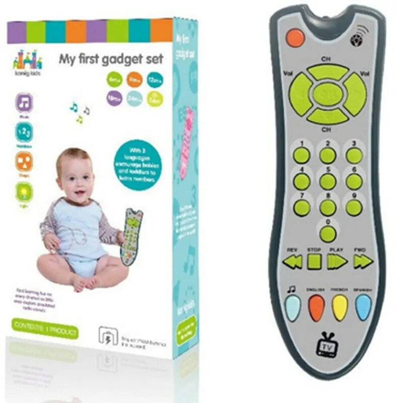 Mainan bayi ponsel musik TV Remote Control, hadiah mainan edukasi dini Nomor listrik mesin pembelajaran jarak jauh untuk bayi