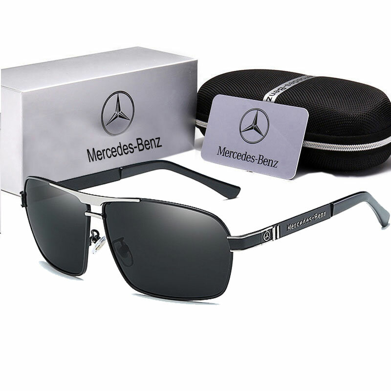 Новинка, модные мужские солнцезащитные очки Benz UV400, очки для вождения, поляризационные, опт, uv400