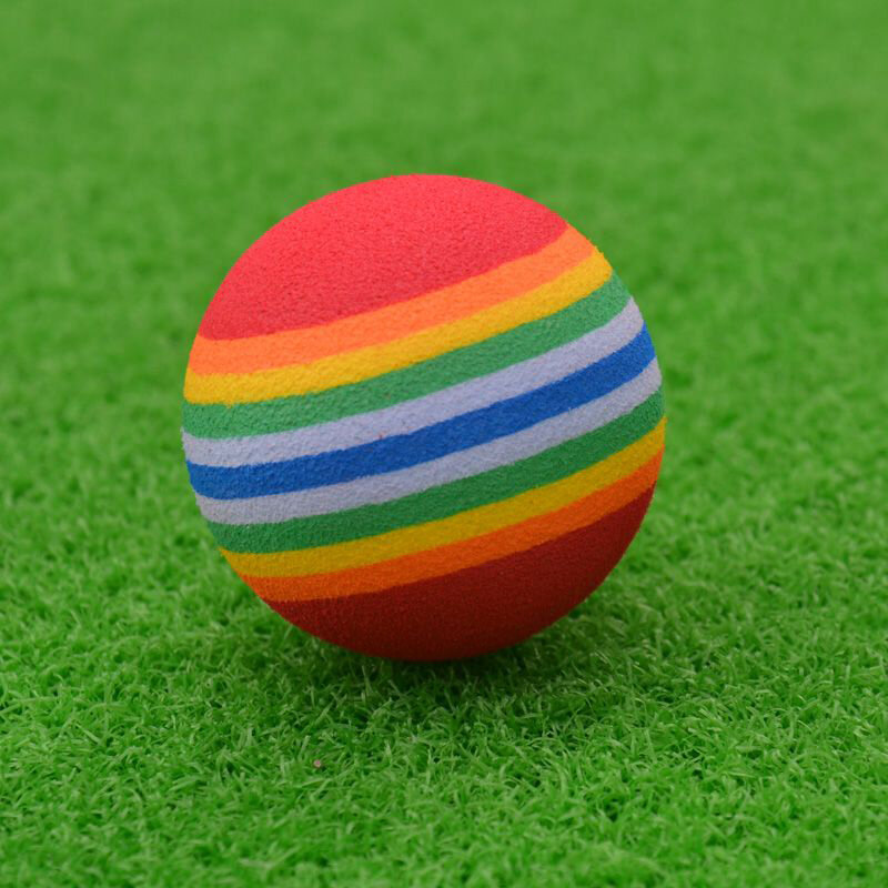 1 sztuk Golf gąbka miękkie Rainbow piłki Golf Swing piłki treningowe początkujący praktyka pomoce szkoleniowe piłka kryty odkryty
