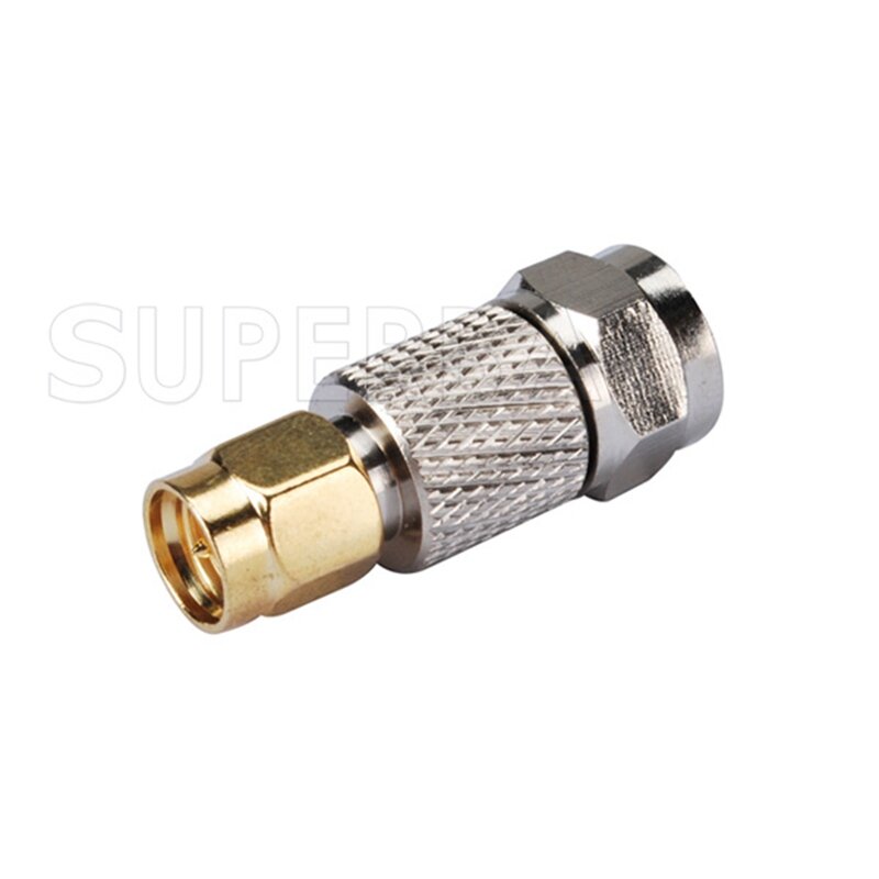 Superbat 5pcs SMA-F 어댑터 SMA 남성 F 플러그 스트레이트 RF 동축 커넥터