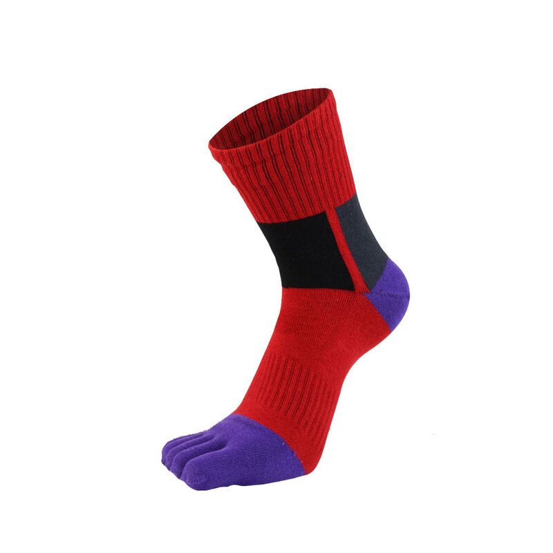 1 pairs Fashion Fiber Toe Socks Men Casual Colorful Shining Socks Male Crew Five Finger Absorb Sweat Breathable Socks