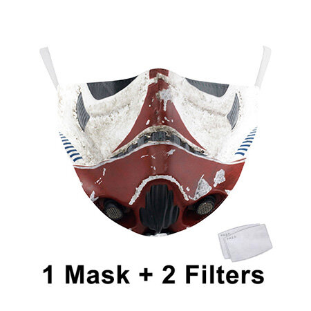 Fashion Reusable Face Mask Printed Fabric Washable Mouth Mask Filter PM2.5 Dust Proof Anti-fog Safety Breathing Protective Masks