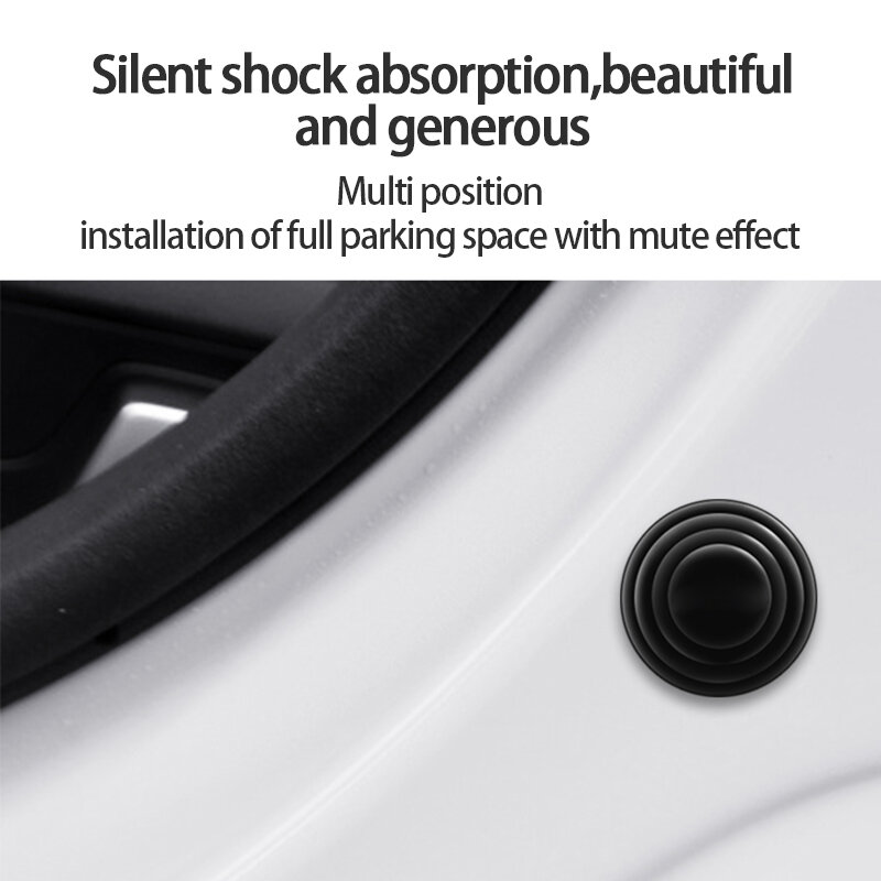 10PCS Car Door Anti-Collision Gasket Shock Absorber Sticker For Auto Hood Trunk Anti-Noise Pad Anti-shock Thickening Buffer Mat