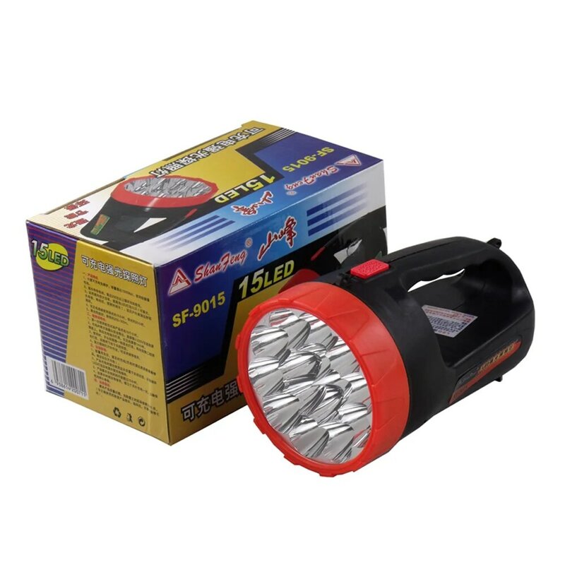 High Quality Waterproof Searchlight High Capacity Battery Powered Flashlight Outdoor Home Rechargeable LED Searchlight