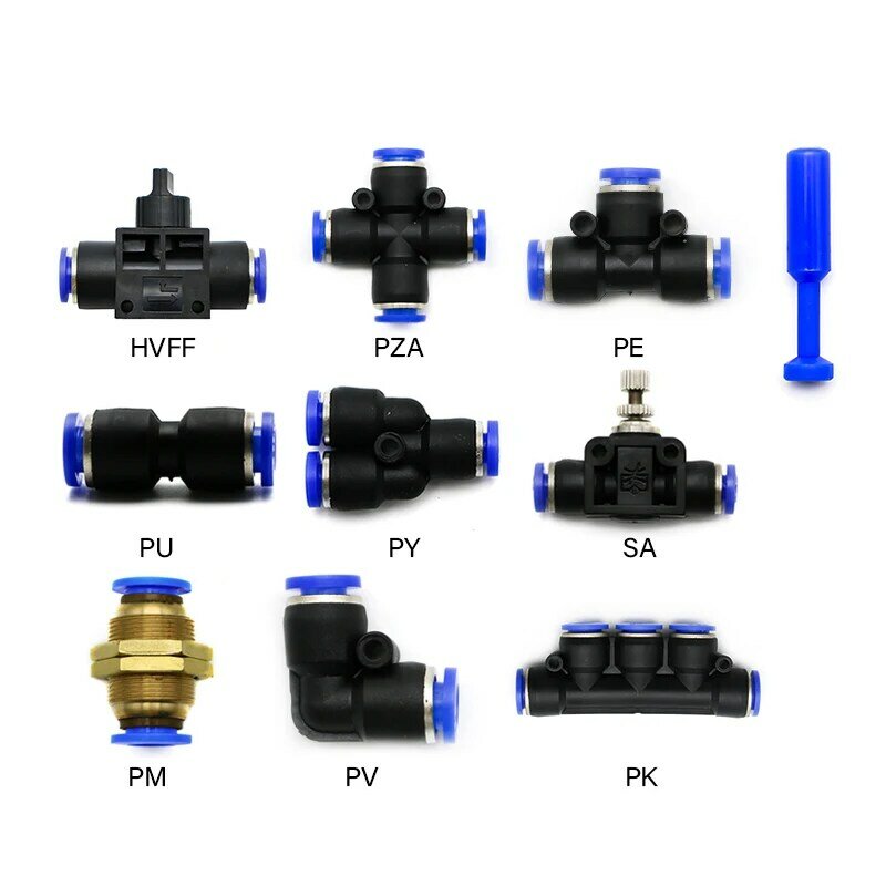 Pneumatische Armaturen PY/PU/PV/PE/SA Wasser Rohre und Rohr anschlüsse direkt schub 4 zu 16mm/ PK kunststoff schlauch schnell kupplungen
