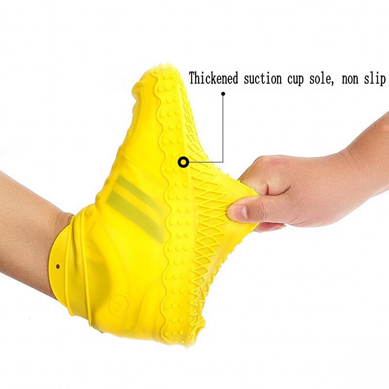 À prova dwaterproof água sapato capa de silicone unisex sapatos saco protetores botas de chuva para interior ao ar livre antiderrapante dias chuvosos acessórios de viagem