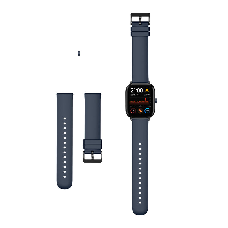 Bracelet en silicone souple d'origine pour Xiaomi Amazfit, bracelet intelligent, GTS 2, Mini, Bip S, U, Pro