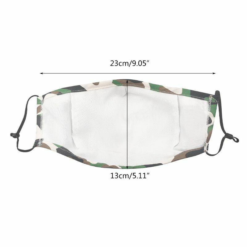 Wiederverwendbare Camouflage Mund Maske mit Atem Ventil Austauschbare Filter Aktivkohle Pad Gesicht Schutzhülle