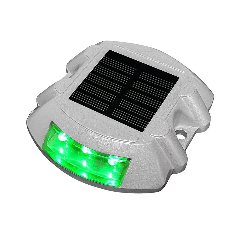 KinJoin 야외 방수 LED 태양광 도로 스터드 라이트, 도로 반사 지상 조명 경고등, IP68