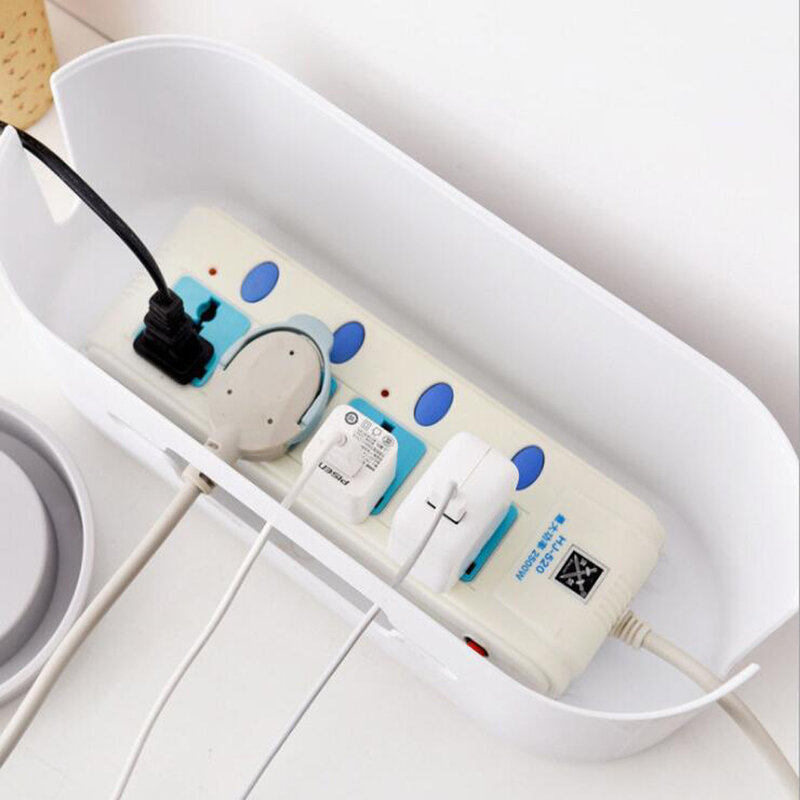Multifunction Cable Storage Box Case Power Strip Wire Management Socket Safety Tidy Organizer Box