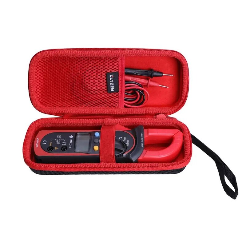 Ltgem estojo rígido de eva para etekcity, multímetro digital amp volt medidor de tensão e tricô, vermelho
