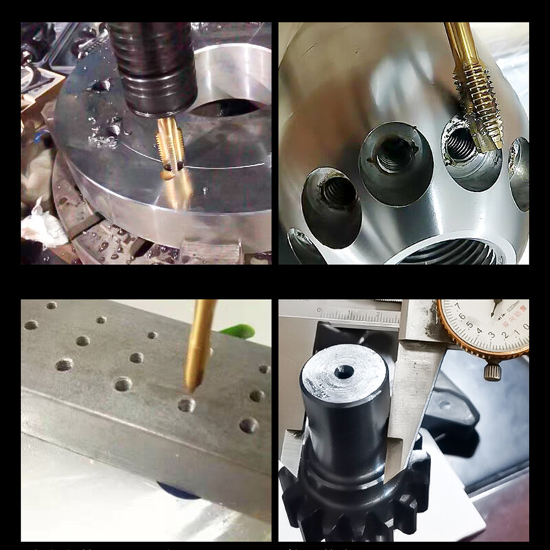 KaKarot Titanium HSS rosca torneira brocas, Slot reto, torneira espiral, torneira métrica, mão direita, 1pc, 5pcs, 10pcs