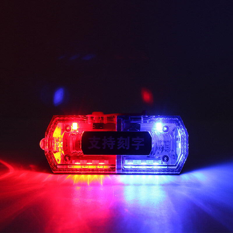 Recarregável Piscando LED Light, Plástico Clip De Metal, Polícia Ombro Aviso, Sensor De Gravidade, Luz Noturna, Polícia Novety, 5 Cores