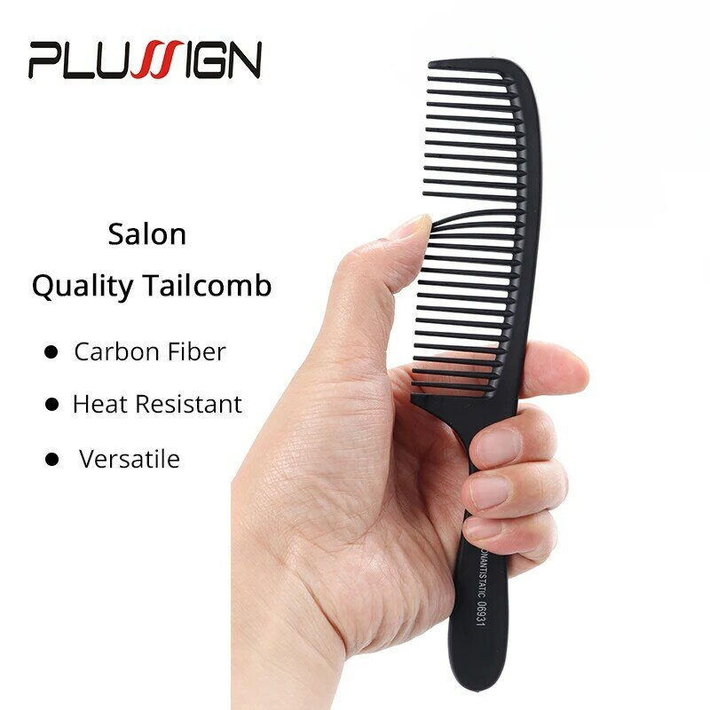Plussign Cutting Styling Comb Anti Static And Heat Resistant Tail Comb For Back Combing Fine And Wide Tooth Hair Barber Comb