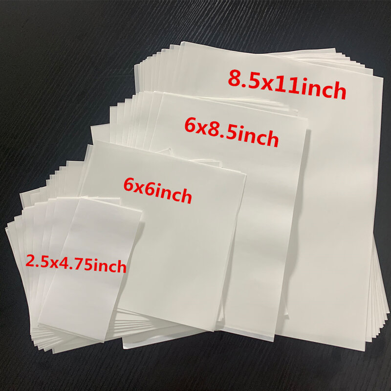 10 листов в упаковке, 4 размера, прозрачные двусторонние клейкие листы для самостоятельного изготовления наклеек, карт, трафарет для тиснени...