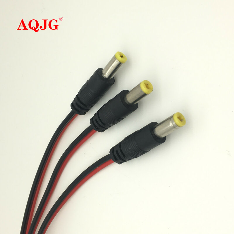 10pcs 5.5x2.1/5.5*2.1mm Mannelijke plug 12V DC Power Pigtail kabel jack voor cctv Camera connector