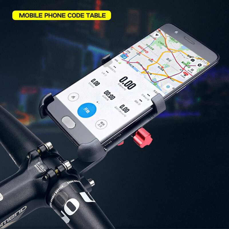 Suporte de telefone para bicicleta, suporte de liga de alumínio para telefone celular com rotação 360 ajustável antiderrapante mtb, acessório de ciclismo