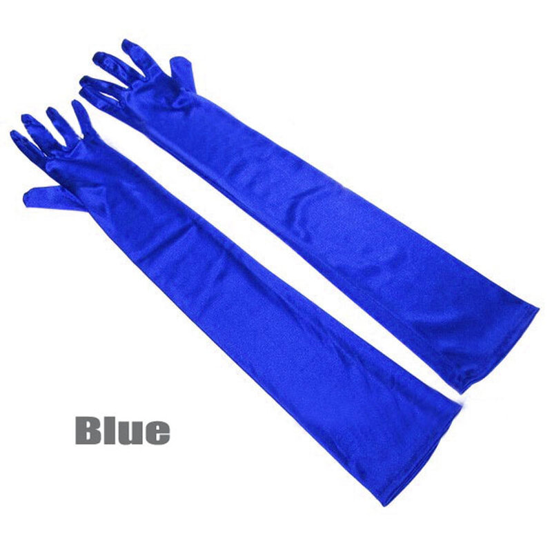 Wholesale Fingered Satin Opera 22" Elbow Gloves Burlesque women girls Party Gloves Sexy appeal gloves 17 color