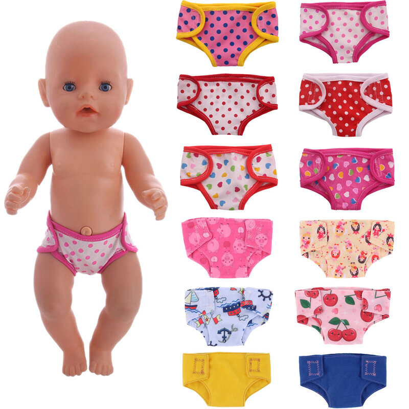 Doll Clothes Underwear Our Generation For 18 Inch American Doll&Born Baby Doll Clothes 43 cm,Baby Clothes Christmas Doll Diapers