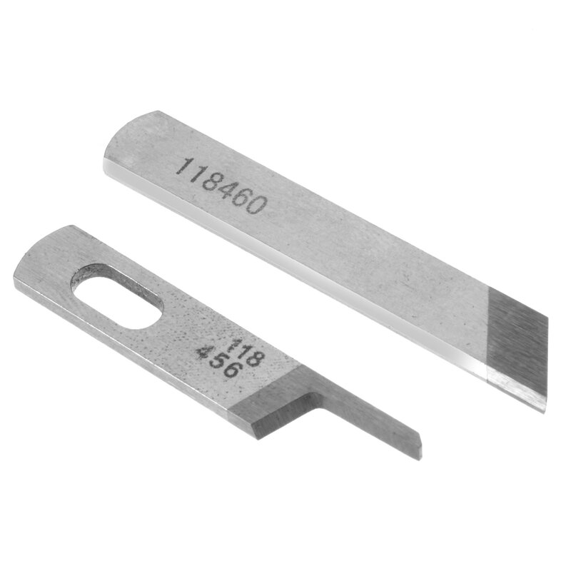 10 conjunto de facas para costura industrial juki, lâmina superior 118-45609, faca inferior de tungstênio para máquina de costura industrial