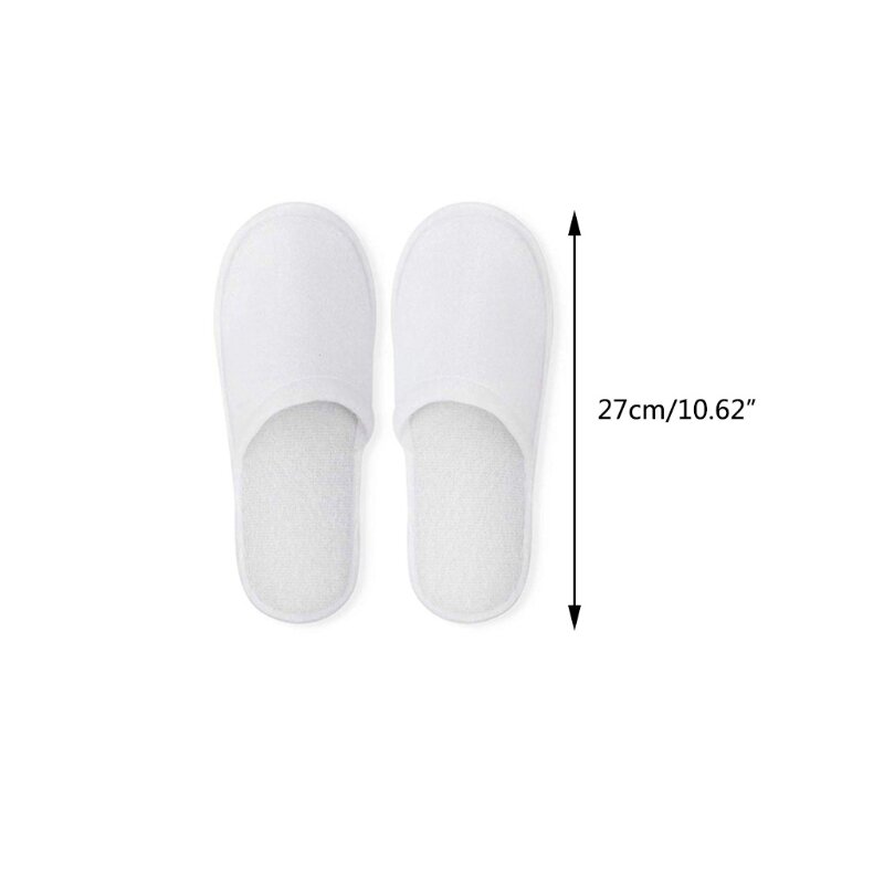 New Spa Slippers 12 Pairs of Brushed Plush Closed-toe Disposable Slippers for Men and Women Suitable for Hotel Families