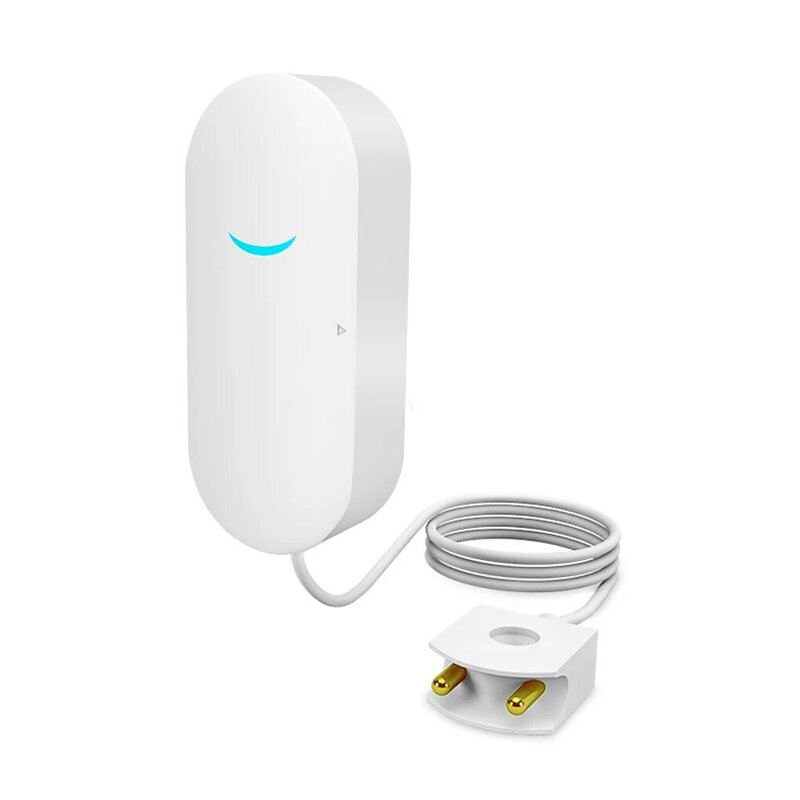 เครื่องเตือนน้ำรั่วอัจฉริยะระบบ WiFi มีเซ็นเซอร์เครื่องตรวจรอยรั่วน้ำล้นในห้องครัวใช้ในบ้านได้กับ tuyasmart/Smart Life APP