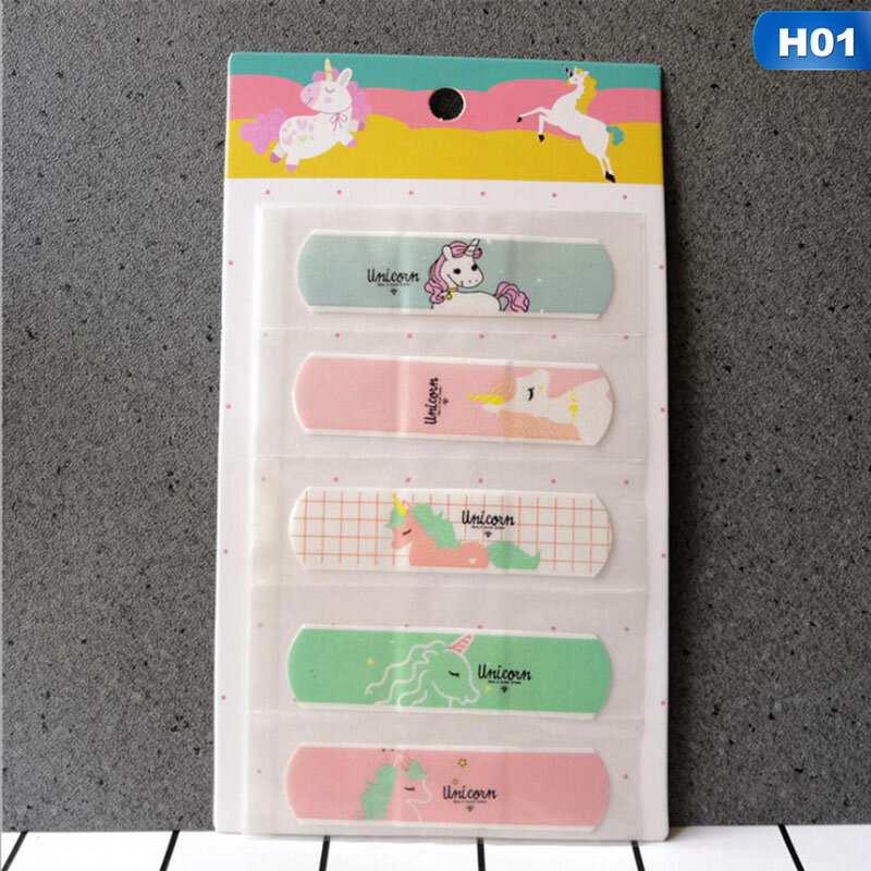 1 Set/10 PCS Cute  Animation Waterproof Cartoon Bandage Sticker Baby Kids Care First Band Aid Travel Emergency Kit