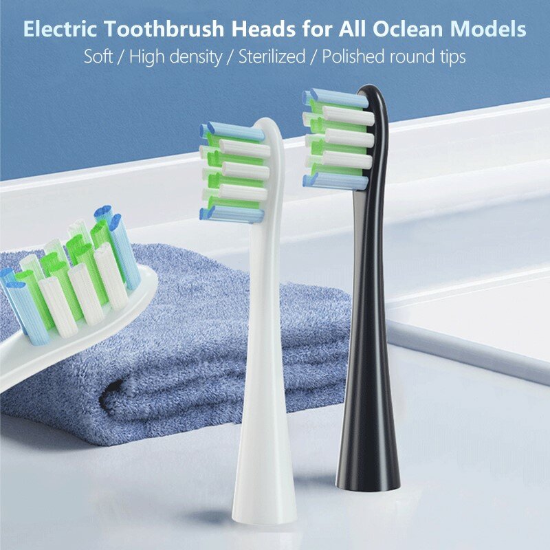 Сменные насадки для зубной щетки Oclean X Pro/ X / ZI/ F1/Air 2/One/SE Sonic, электрическая зубная щетка для глубокой очистки, 2/3/4 головки