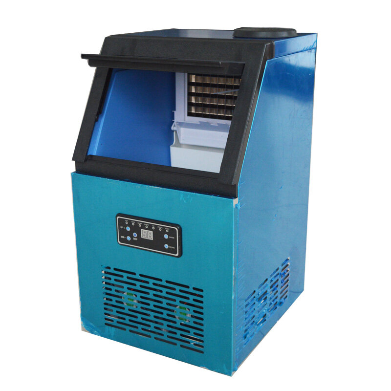 Máquina de hielo para cubitos comerciales automática, máquina para hacer hielo para hogar, bar, cafetería, tienda de té, 40KG/60KG/80KG