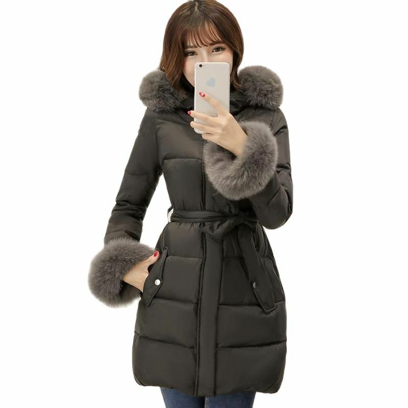Style Winter Women Fur Coat Women Clothes with sheepskin Long sleeve Women 100% Fox Fur Coat Winter hooded Coat Size M-XXXXXL