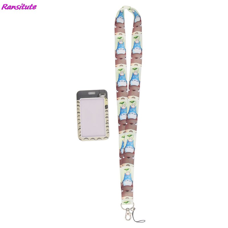 Ransitute R1377 Anime Cat Cute Fashion Lanyards ID Badge Holder Bus Pass Case Cover Slip Bank Credit Card Holder