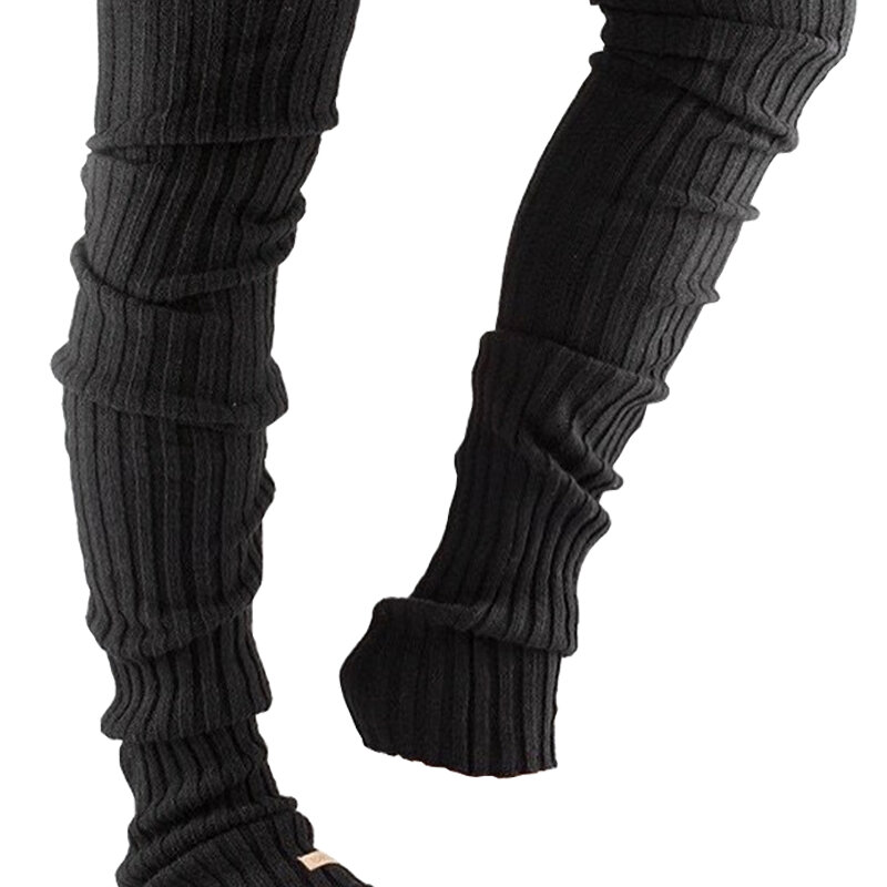 Tricô yoga mulheres meias aquecedores de perna quente joelho alto inverno malha crochê perna mais quente meias moda latina perna de dança meias esportivas