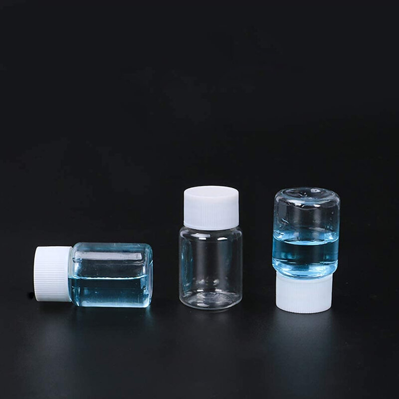 4Pcs 20G 20cc Mini Kleine Clear Pil Flessen Met Schroefdop Poeder Geneeskunde Pil Flacon Container Reagens Verpakking fles