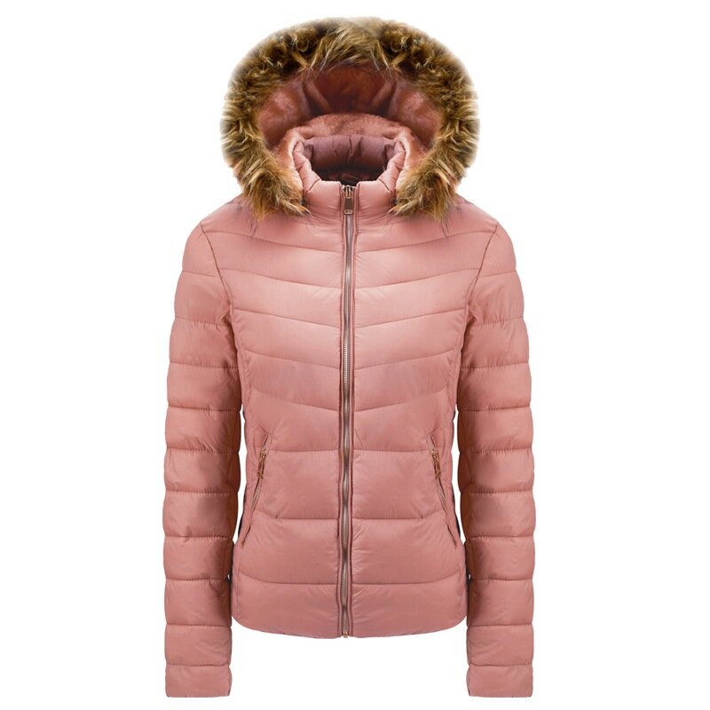 2021 kobiet zima jesień bawełniana watowana kurtka z kapturem typu Oversized luźna kobieta gruba powłoka krótka jednokolorowa na co dzień kobiety parki S-3XL