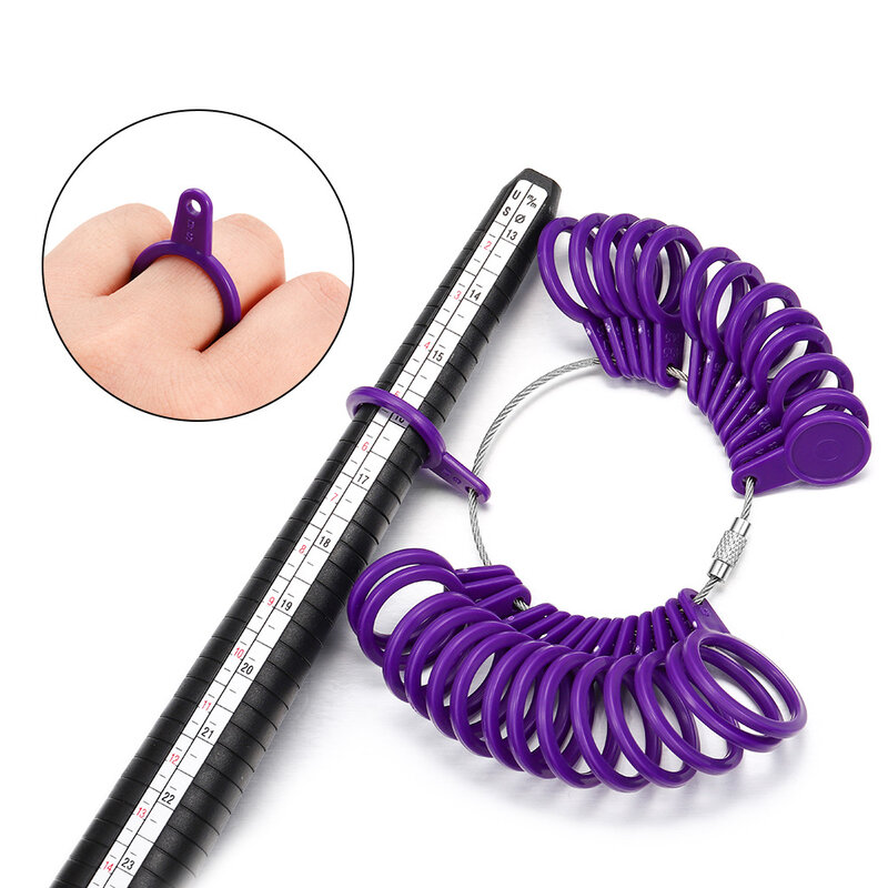 1Pcs Professional เครื่องมือแหวน Finger Gauge แหวน Sizer วัด UK/US ขนาดสำหรับเครื่องประดับ DIY ขนาดชุดเครื่องมือ
