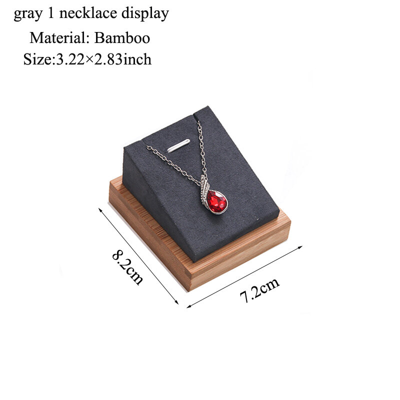 Новое поступление, Бамбуковая Подвеска для ожерелья, сережек, подставка-держатель, подставка для ювелирных изделий, вельветовый органайзер для ювелирных изделий