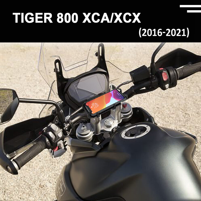 Кронштейн для навигатора мотоцикла, подходит для Tiger 800 XCX/XCA 2016-2021, держатель для телефона с пластиной GPS, USB 2020 2019 2018 2017
