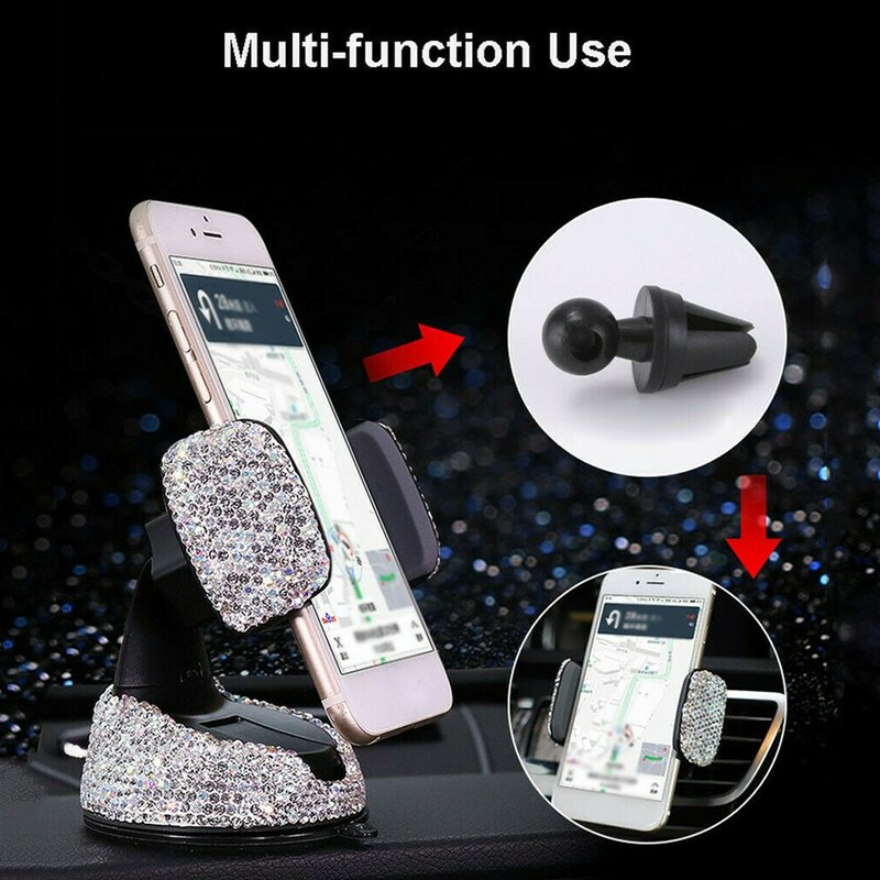 Универсальный держатель для телефона с кристаллами и блестками