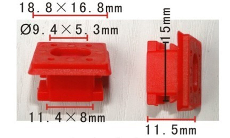 Ojales de inserción de tablero Interior rojo para BMW, Clips de ajuste, E46, E65, E66, E83, X3, 10 unidades