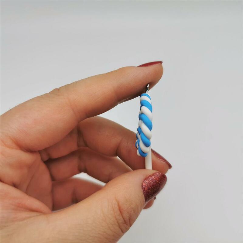 10 Chiếc Chất Nhờn Quyến Rũ Đầy Màu Sắc Lollipop Đất Sét Mềm Họ Nhựa Chất Nhờn Phụ Kiện Hạt Làm Tiếp Tế Cho DIY Thêu Sò Hàng Thủ Công