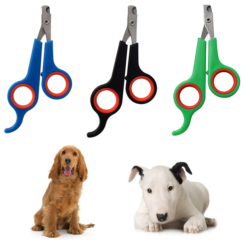 1 pçs profissional 12cm cão gato perros clipper de unhas de aço inoxidável coelho pássaro animal clippers perro trimmer ferramenta limpeza
