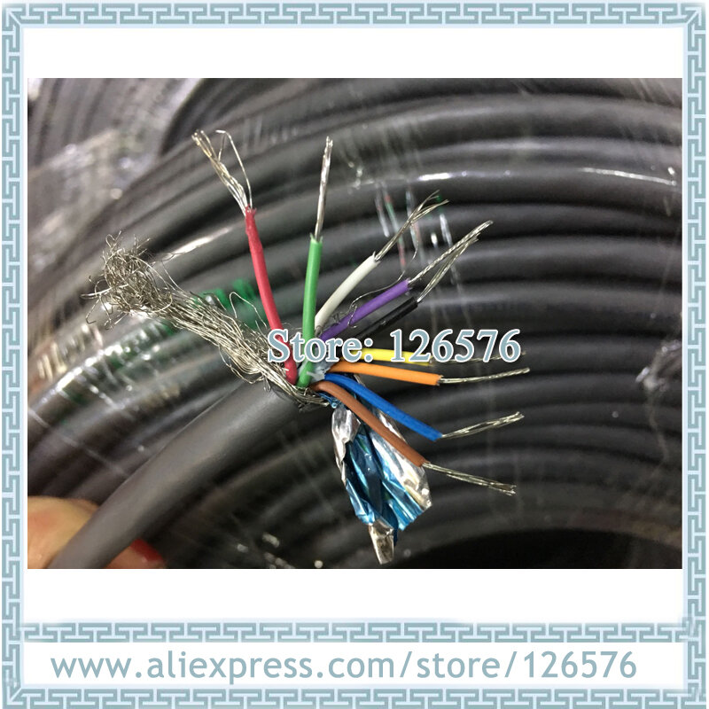 10 meter High quality 0.2^mm2 9 core Shielded Cable 24AWG