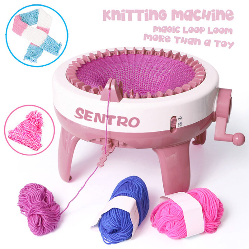 Máquina de tricô grande de lã com 40 agulhas, faça você mesmo, tear de tecelagem para scraf, brinquedos de aprendizagem de crianças, ferramenta de costura