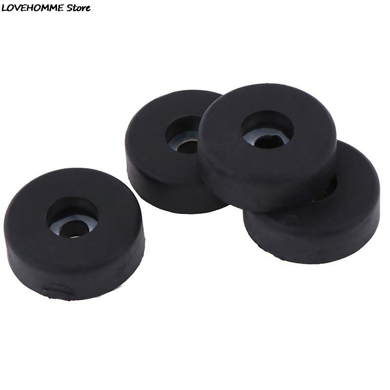 Tampon en plastique universel noir pour pieds, rondelle de pare-chocs, diamètre extérieur: 30mm, diamètre des trous: 6mm, hauteur: 10mm, 4 pièces