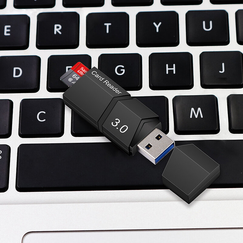 การ์ดรีดเดอร์ SD เครื่องอ่านการ์ด USB 3.0 3.0สำหรับ USB Adapter Micro SD แฟลชไดร์ฟสมาร์ทการ์ดความจำ SD Cardreader