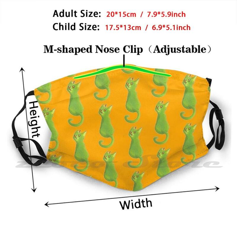 Pear Cat Mask Cloth Washable DIY Filter Pm2.5 Adult Kids Pear Cat