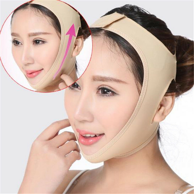 Facial Slimming Mask V-Face Shaper Face Lift Up Belt Thin Neck Double Chin Mask Sleeping Face-Lift Bandage Skin Care 20#224
