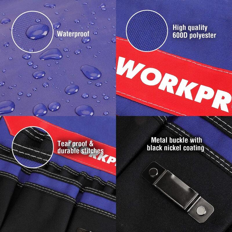 Workpro 5 Gallon Emmer Tool Organizer Emmer Boss Tool Bag Met 51 Zakken Past Op 3.5-5 Gallon Emmer (Gereedschap Uitgesloten)